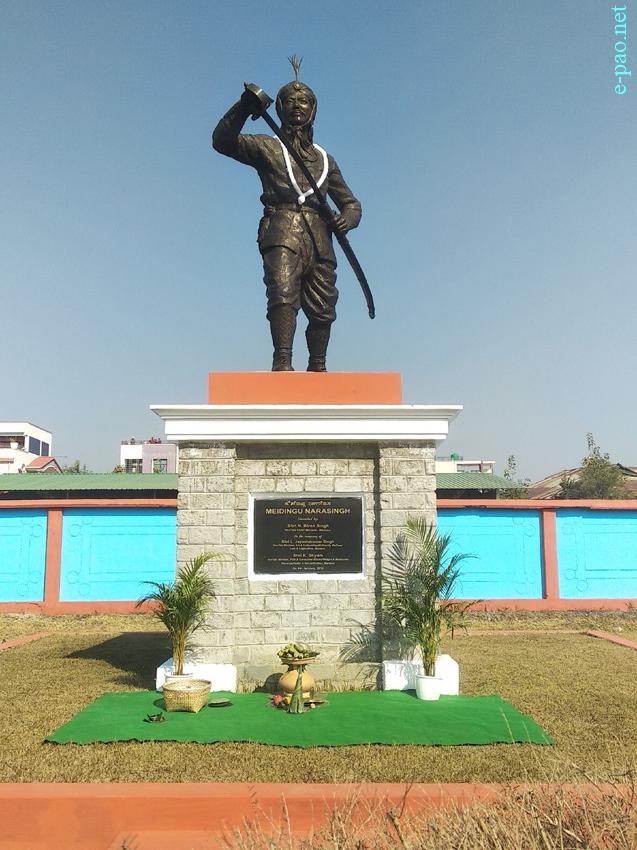 Statue of Maharaj Gambhir Singh at Langthabal/Canchipur  :: January 09 2024