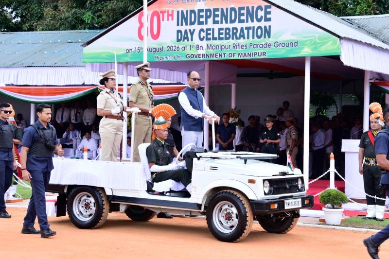 80th Independence Day of India observation at 1st Manipur Rifles Parade Ground, Imphal :: 15 August 2026