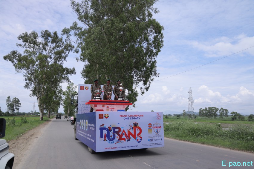 134th Durand Cup 2025 Cup Trophies taken on tour from Sendra to City Convention, Imphal :: 10th July 2025