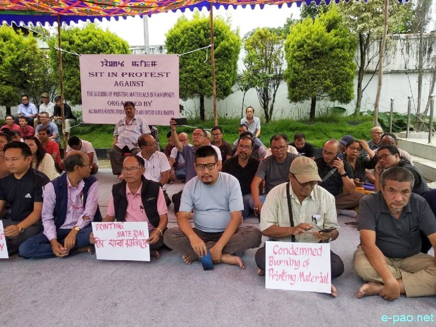 Cease-work strike by Journalists across Manipur at Manipur Press Club, Imphal :: 09th August 2024