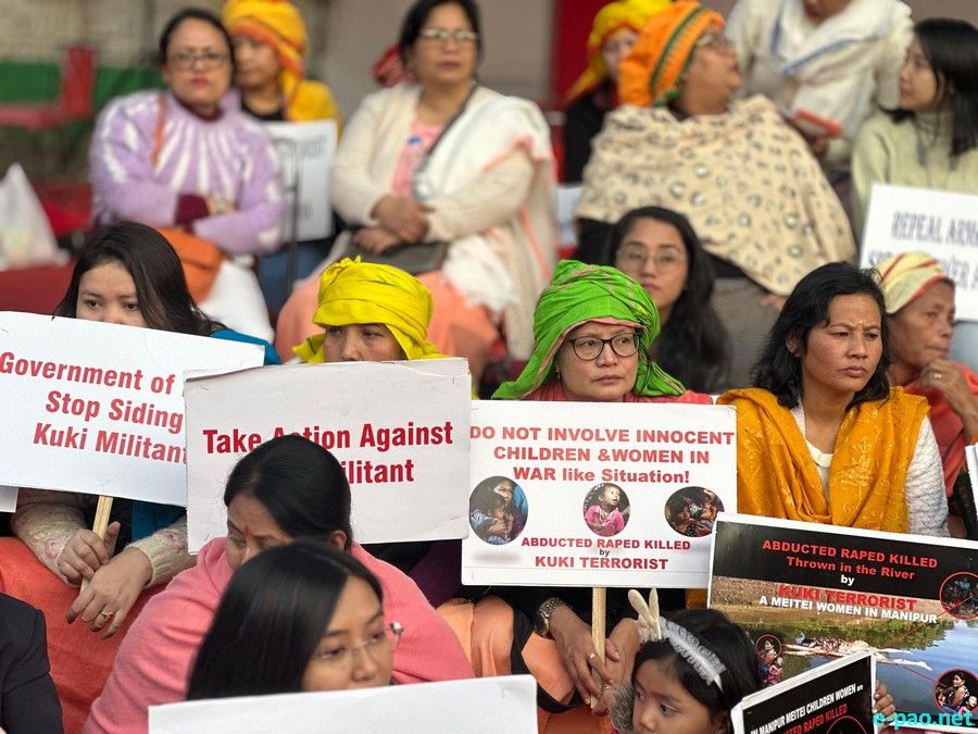 Protest at Jantar Mantar, Delhi against Murder of Meitei Women & Children :: December 12th 2024