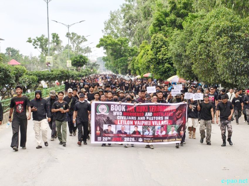 ANSAM Rally demanding justice on killing of 6 innocent Naga :: 20th June 2026