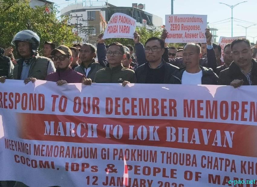 'Respond to our December Memorendum' under the theme 'March to Lok Bhavan' :: 12th January 2026