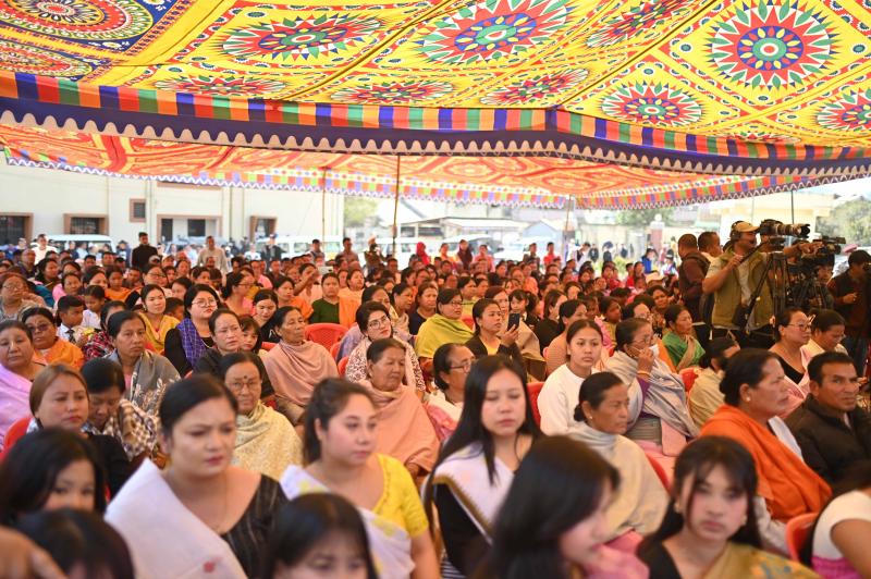 Distribution of benefits to IDPs at Alternate Housing Complex, National Game Village Relief Camp, Imphal :: February 19 2026