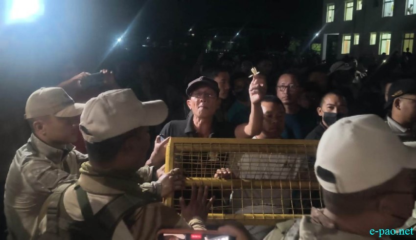Mortal remains of 6 Naga hostages brought to JNIMS mortuary & crowd stand-off with Security Forces :: June 10 2026