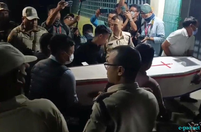Mortal remains of 6 Naga hostages brought to JNIMS mortuary & crowd stand-off with Security Forces :: June 10 2026
