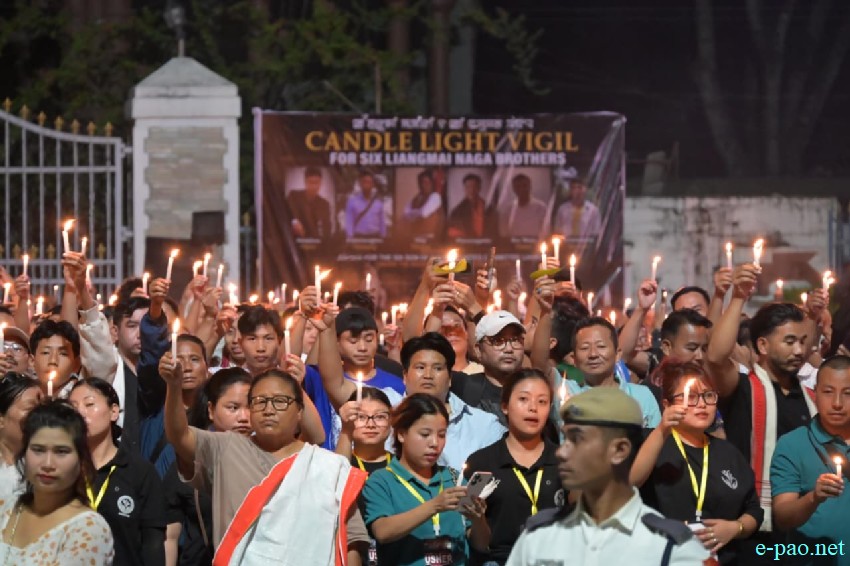 A candlelight vigil at Kangla Gate, Imphal for the 6 Naga who were killed :: July 25th 2026
