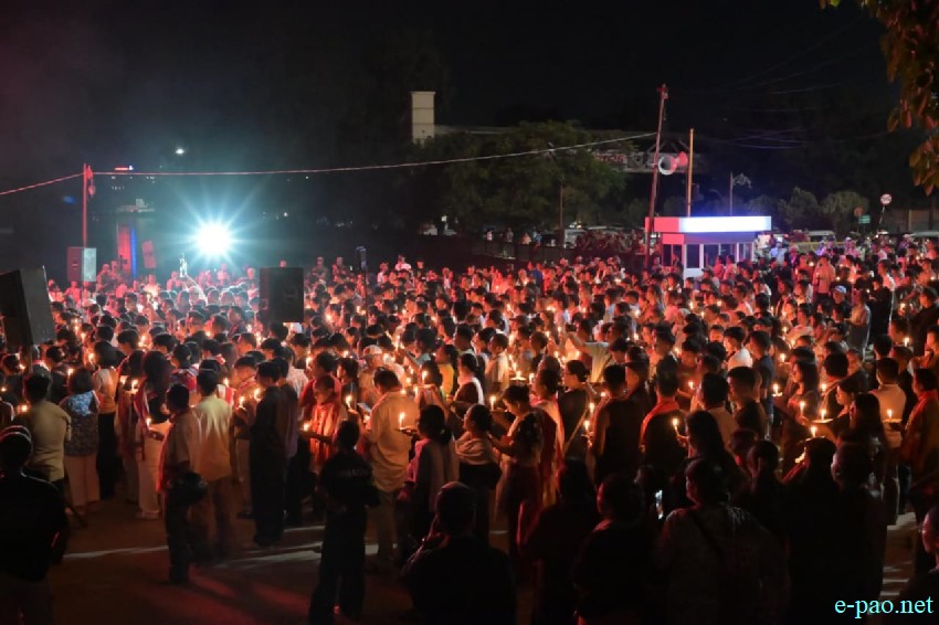 A candlelight vigil at Kangla Gate, Imphal for the 6 Naga who were killed :: July 25th 2026
