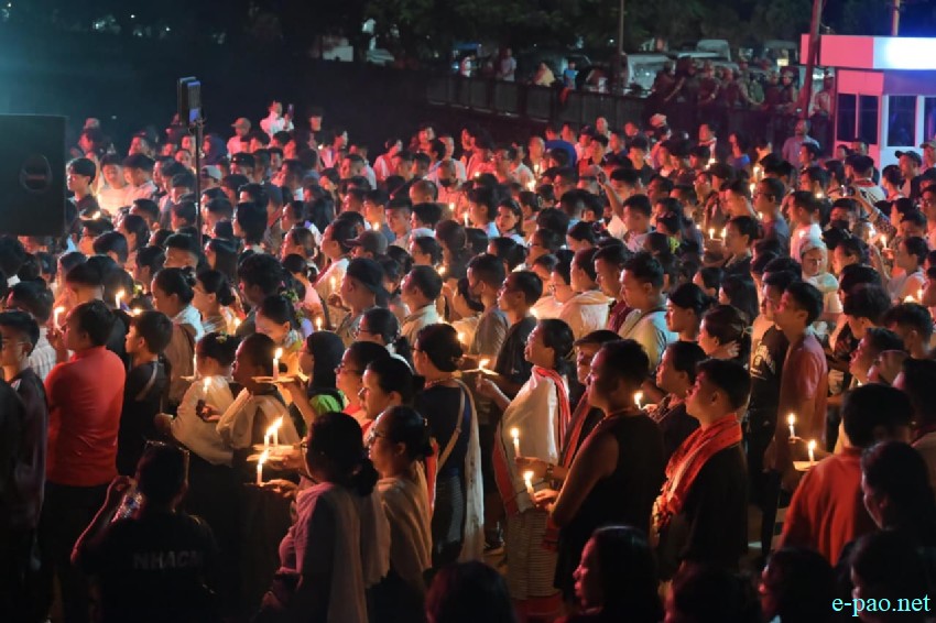 A candlelight vigil at Kangla Gate, Imphal for the 6 Naga who were killed :: July 25th 2026