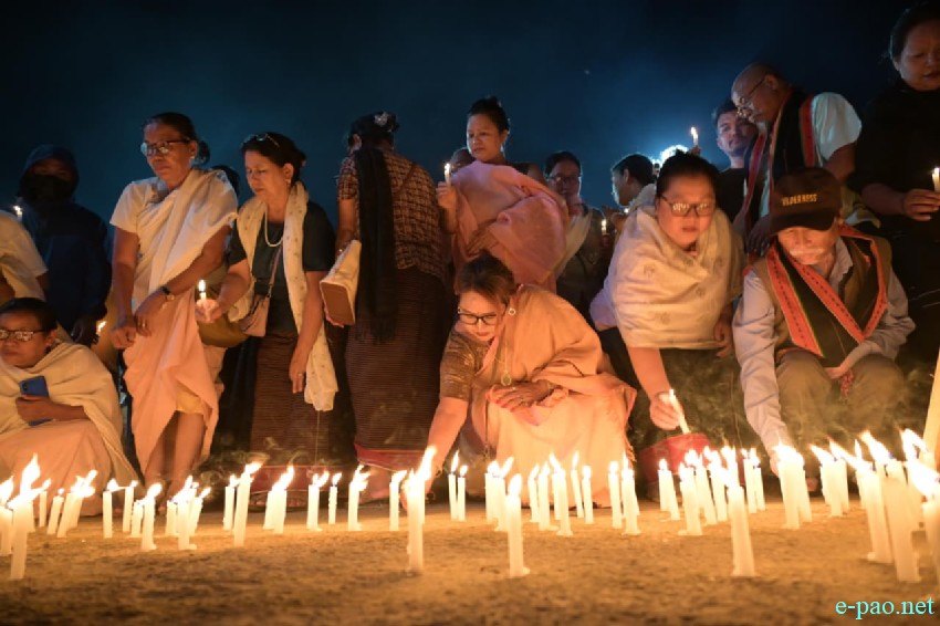 A candlelight vigil at Kangla Gate, Imphal for the 6 Naga who were killed :: July 25th 2026