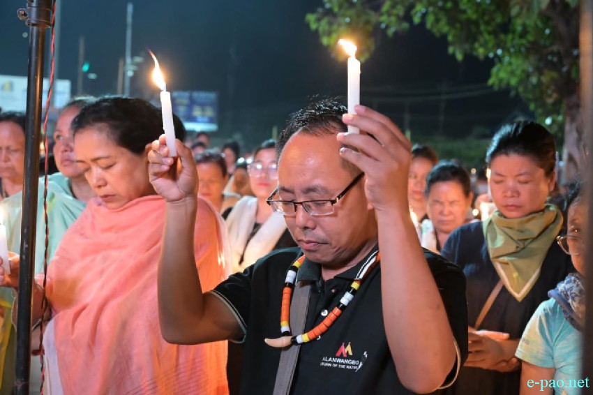 A candlelight vigil at Kangla Gate, Imphal for the 6 Naga who were killed :: July 25th 2026