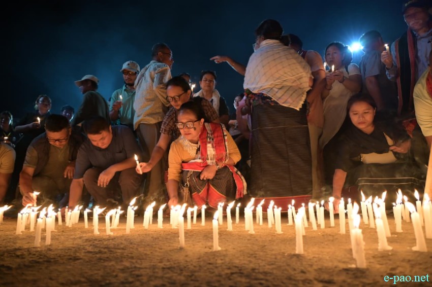 A candlelight vigil at Kangla Gate, Imphal for the 6 Naga who were killed :: July 25th 2026