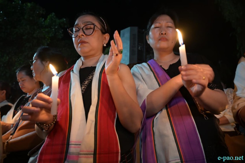 A candlelight vigil at Kangla Gate, Imphal for the 6 Naga who were killed :: July 25th 2026