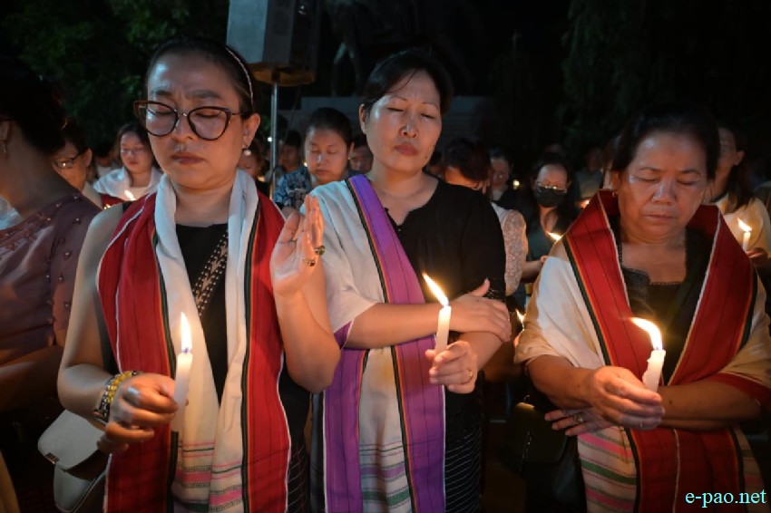 A candlelight vigil at Kangla Gate, Imphal for the 6 Naga who were killed :: July 25th 2026