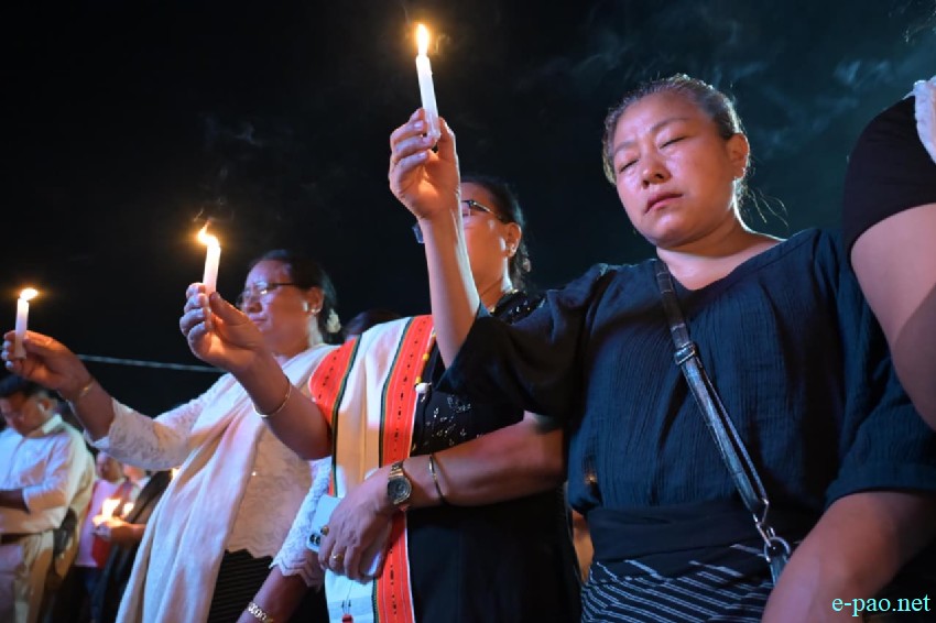 A candlelight vigil at Kangla Gate, Imphal for the 6 Naga who were killed :: July 25th 2026