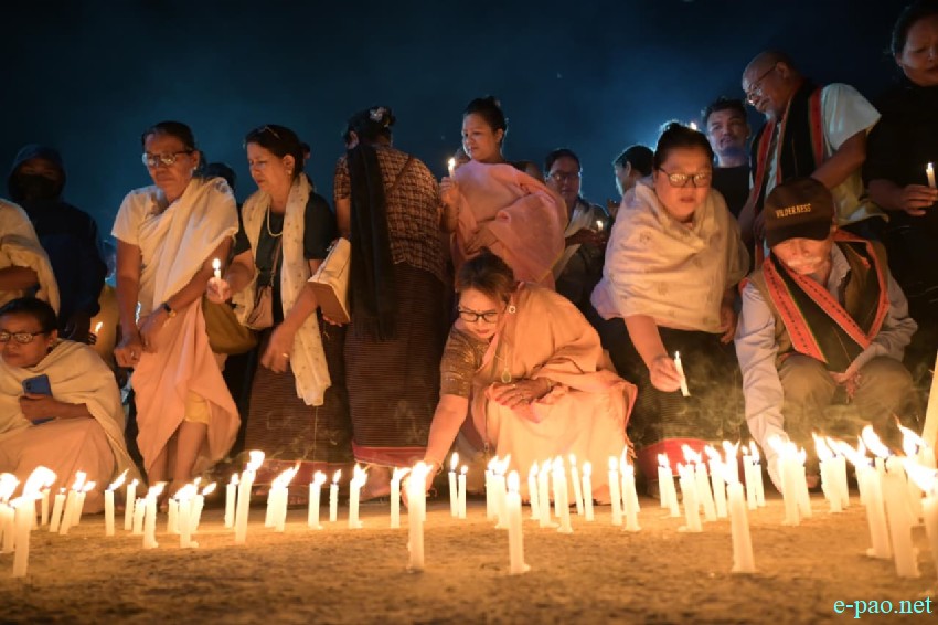 A candlelight vigil at Kangla Gate, Imphal for the 6 Naga who were killed :: July 25th 2026