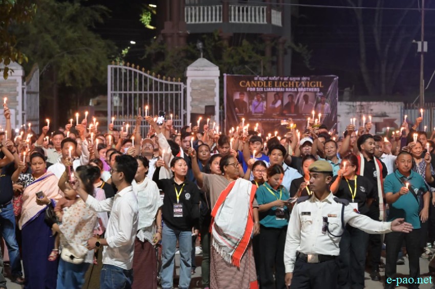 A candlelight vigil at Kangla Gate, Imphal for the 6 Naga who were killed :: July 25th 2026