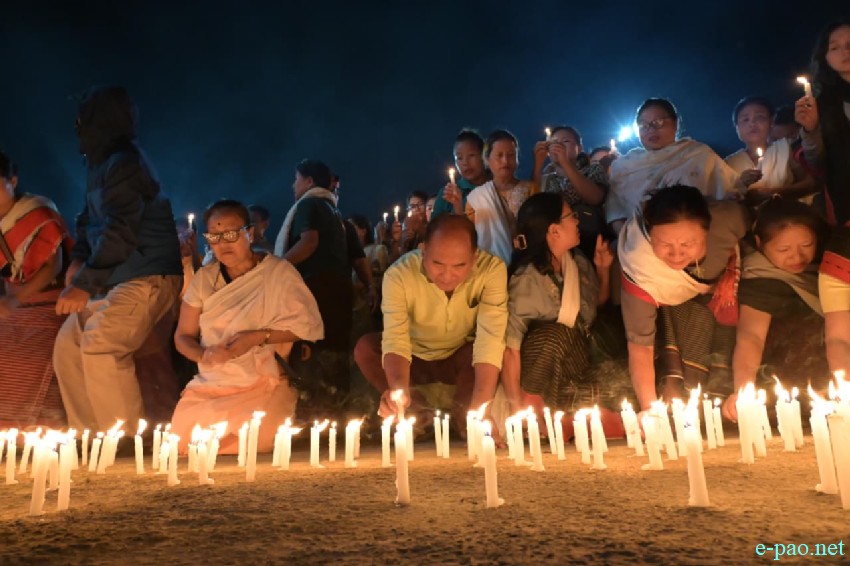 A candlelight vigil at Kangla Gate, Imphal for the 6 Naga who were killed :: July 25th 2026