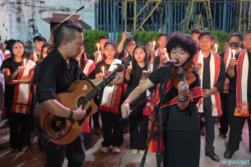 A candlelight vigil at Kangla Gate, Imphal for the 6 Naga who were killed :: July 25th 2026