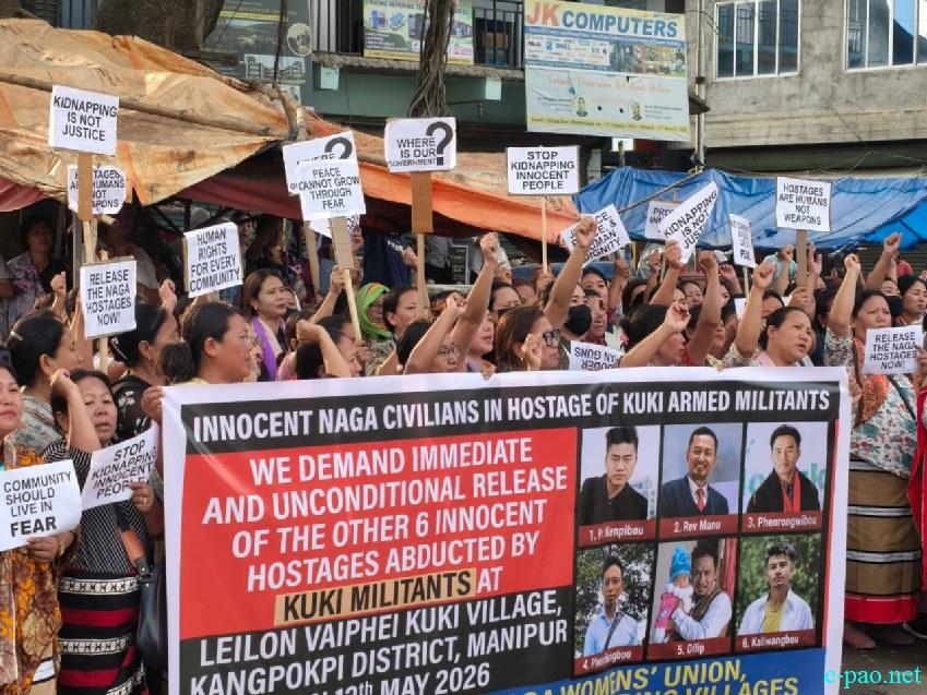 Naga Women sit-in protest at Kanglatongbi demanding release of civilians :: May 18 2026