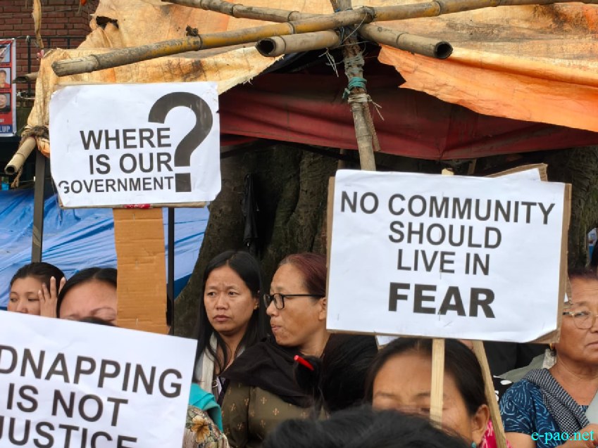 Naga Women sit-in protest at Kanglatongbi demanding release of civilians :: May 18 2026