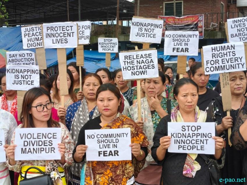 Naga Women sit-in protest at Kanglatongbi demanding release of civilians :: May 18 2026