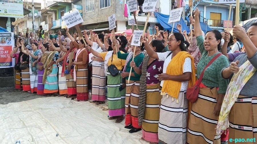 Women sit-in protest at Kanglatongbi on abduction of civilians :: May 14 2026