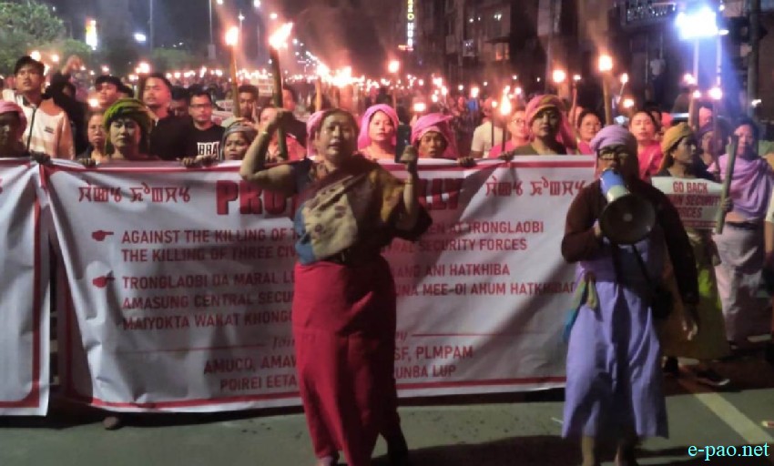 Tronglaobi Terror Attack : Meira (Torch) Protest Rally at Keishampat :: 15th April 2026