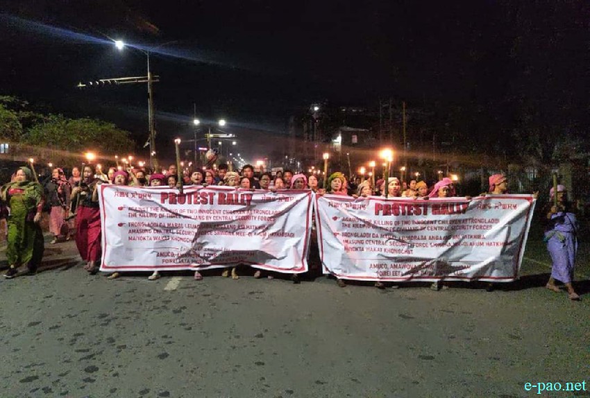 Tronglaobi Terror Attack : Meira (Torch) Protest Rally at Keishampat :: 15th April 2026