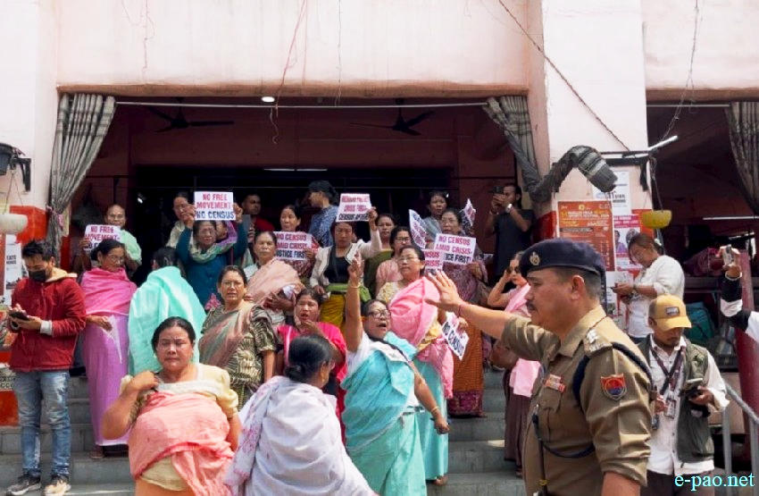 Women protesters clashed with security forces at Ima Keithel demanding NRC implementation before 2027 census :: 11th March 2026