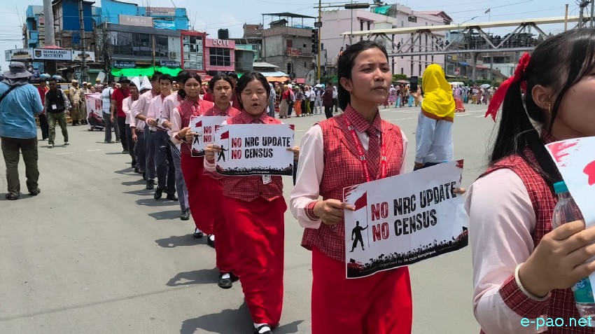 'No NRC Update No Census' : A public rally taken out in Imphal :: June 08th 2026