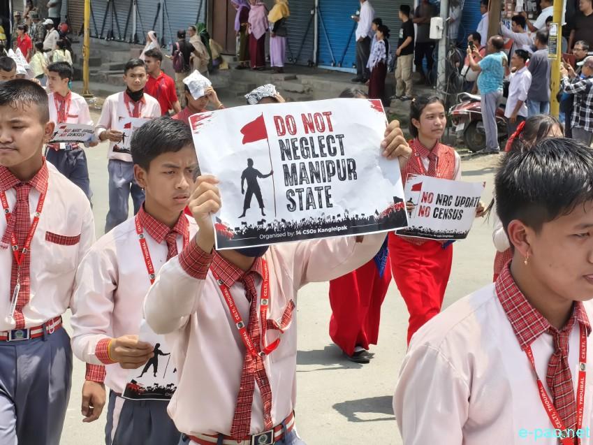 'No NRC Update No Census' : A public rally taken out in Imphal :: June 08th 2026