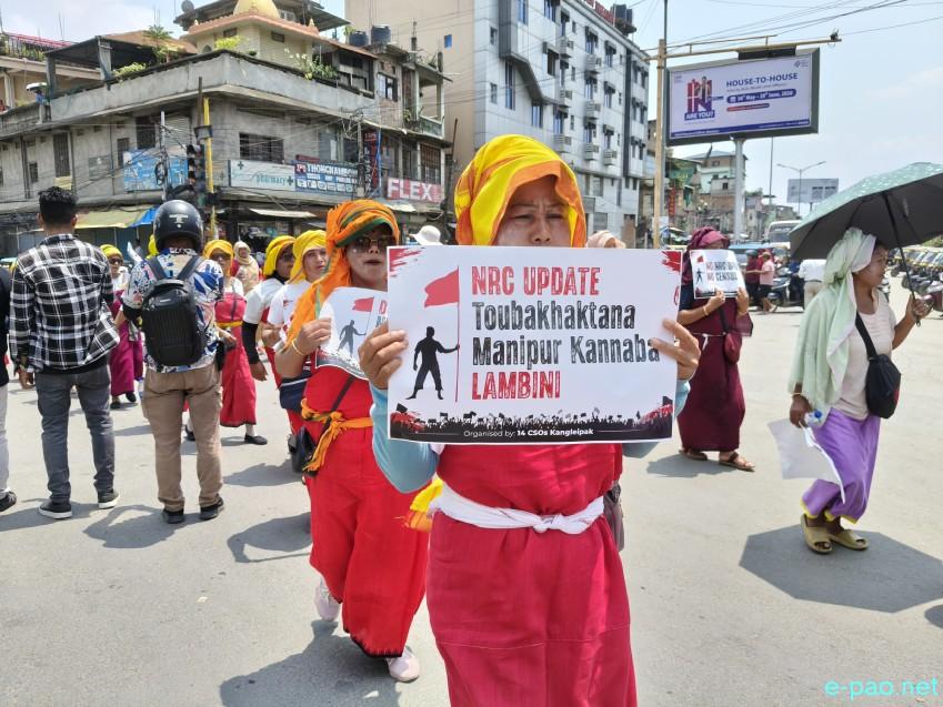 'No NRC Update No Census' : A public rally taken out in Imphal :: June 08th 2026