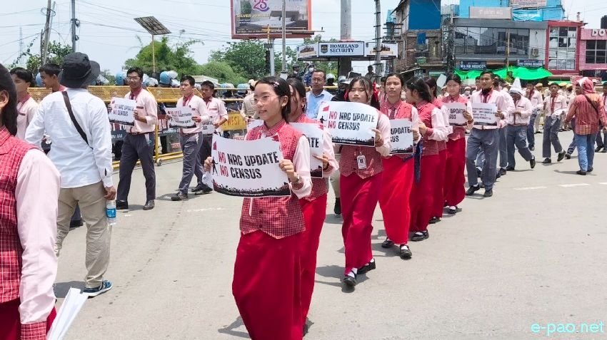 'No NRC Update No Census' :  A public rally taken out in Imphal :: June 08th 2026