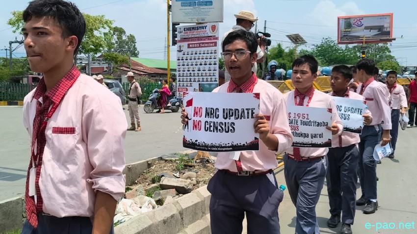 'No NRC Update No Census' : A public rally taken out in Imphal :: June 08th 2026