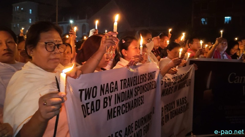 Candlelight vigil condemning killing of 2 Tangkhul Naga Men at Litan-TM Kasom at Manipur University Campus :: 23rd April 2026