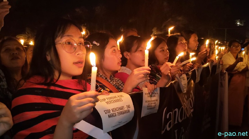 Candlelight vigil condemning killing of 2 Tangkhul Naga Men at Litan-TM Kasom at Manipur University Campus :: 23rd April 2026