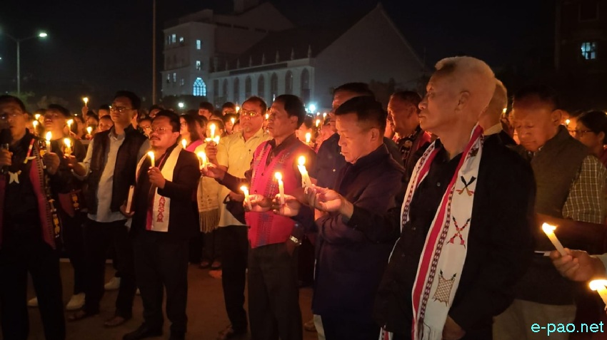 Candlelight vigil condemning killing of 2 Tangkhul Naga Men at Litan-TM Kasom at Manipur University Campus :: 23rd April 2026