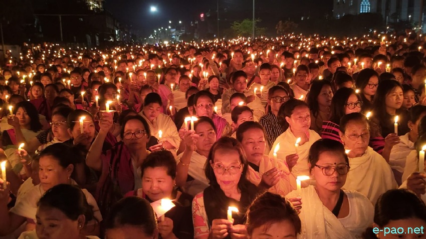 Candlelight vigil condemning killing of 2 Tangkhul Naga Men at Litan-TM Kasom at Manipur University Campus :: 23rd April 2026