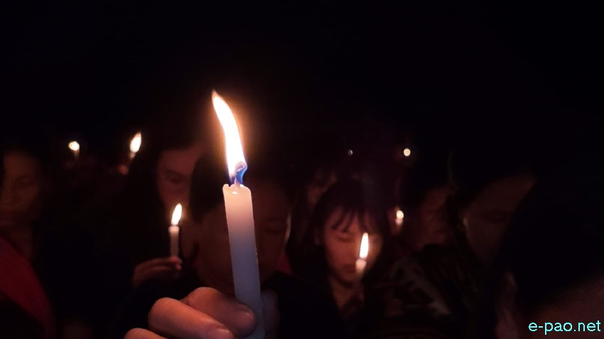Candlelight vigil condemning killing of 2 Tangkhul Naga Men at Litan-TM Kasom at Manipur University Campus :: 23rd April 2026