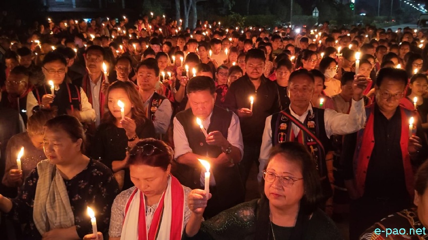 Candlelight vigil condemning killing of 2 Tangkhul Naga Men at Litan-TM Kasom at Manipur University Campus :: 23rd April 2026