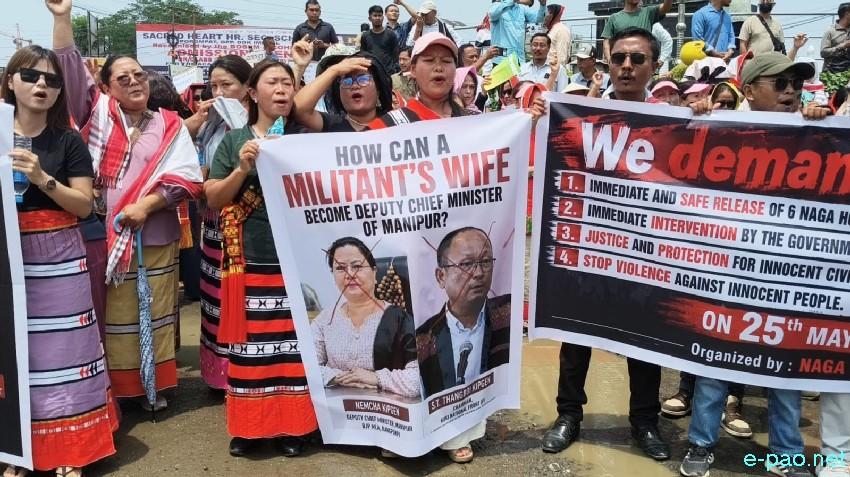 Protest Rally at New Checkon demanding release of six Naga civilians :: May 25th 2026