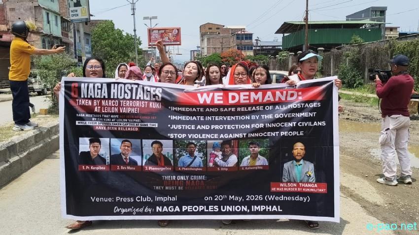 Protest Rally at New Checkon demanding release of six Naga civilians :: May 25th 2026