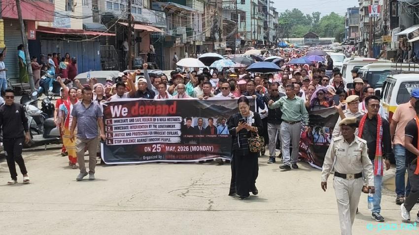 Protest Rally at New Checkon demanding release of six Naga civilians :: May 25th 2026