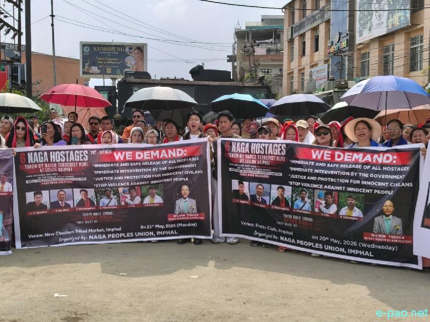 Protest Rally at New Checkon demanding release of six Naga civilians :: May 25th 2026