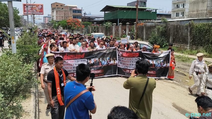 Protest Rally at New Checkon demanding release of six Naga civilians :: May 25th 2026