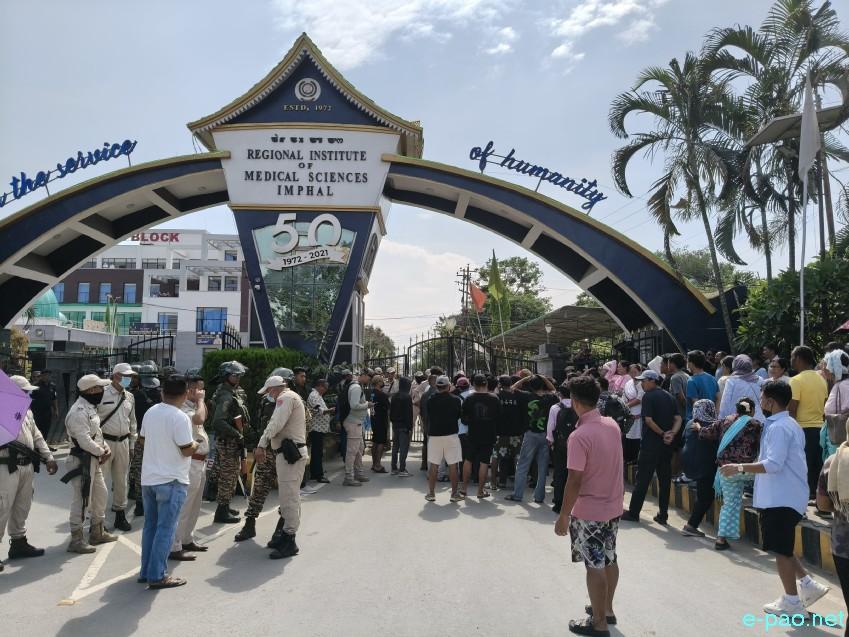 Protest erupted over admission of 3 injured Kuki individuals brought to RIMS Hospital, Imphal :: June 15th 2026