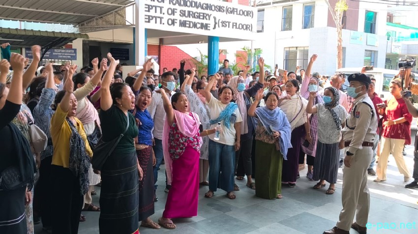 Protest erupted over admission of 3 injured Kuki individuals brought to RIMS Hospital, Imphal :: June 15th 2026