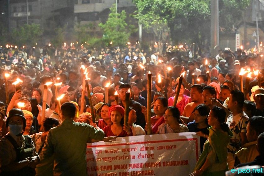 Tronglaobi terror attack : Meira (Torch) Protest Rally at Singjamei :: 16th April 2026