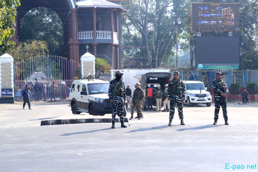 Member of Arambai Tengol and Security Forces at Imphal City :: 24th January 2024